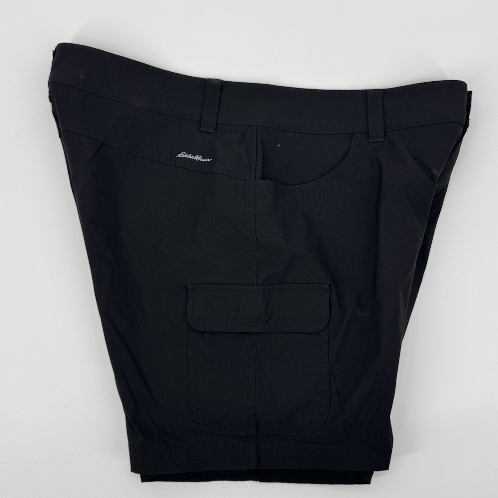 Eddie Bauer Women's Summer Trail Cargo Hiking Shorts‎ Black Size 14 Stretch Golf